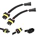 TOMALL H11 to 9005 9006 Retrofit Wiring Harness for Light Blub Connector Socket Adapter 12cm(5inch)