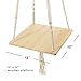 Macrame Shelf Planter Hanger for Indoor Plants with Wooden Shelf, Bohemian Hanging Plant Stand and Decor for Modern Homes, 45 Inches, by California Home Goods