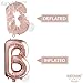 Rose Gold Oh Baby Balloon - 16 Inch, Foil Oh Baby Balloons for Baby Shower Decorations | Oh Baby Letter Balloons Rose Gold for Gender Reveal Party Supplies | Oh Baby Welcome Home Baby Girl Decorations