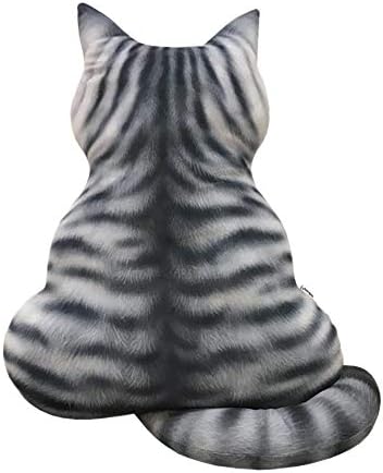 ToDIDAF 3D Printed Cat Pillow Cat Back Cushion Plush Toy Gift Simulation Cat Pillow for Cushion Pillow Plush Toy 43x35cm…