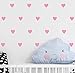 2inchx100 Pieces DIY Heart Wall Decal Vinyl Sticker for Baby Kids Children Boy Girl Bedroom Decor Removable Nursery Decoration (Soft Pink)