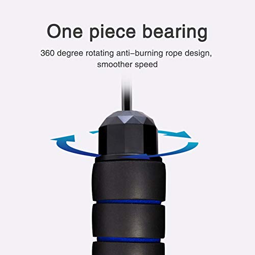 Jump Rope Workout for Adults Fitness - Adjustable Wire Skipping Rope for With Bearing Workout Weighted Can Be Used for Aerobic Exercise and Fitness, Suitable for Men, Women and Children ,2 Pieces