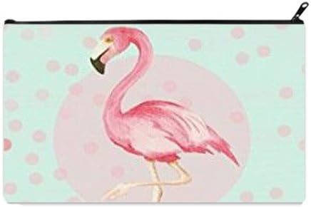 Pink Flamingo Pencilcase Custom Kids School Pencil Case pencil Bag Zipper Clutch Organizer Purse Bag /Cosmetic Organizer Bag /Toiletry Bag/(Twin sides) 9.0"(L) x 5.5"(W)