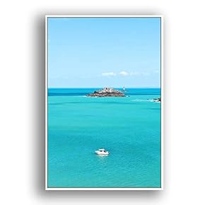 Framed Canvas Wall Art for Living Room, Bedroom Coast and Sea Canvas Prints for Modern Home Decoration Ready to Hang - 16"x24" inches