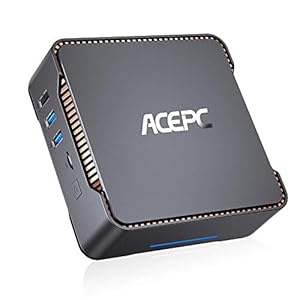 ACEPC Mini PC,Intel Celeron N3350,4GB DDR3 64GB eMMC,Windows 10 Pro Mini Computer Desktop,Support 2.5'' SATA SSD/HDD…