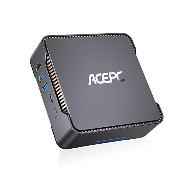 ACEPC Mini PC,Intel Celeron N3350,4GB DDR3 64GB eMMC,Windows 10 Pro Mini Computer Desktop,Support 2.5'' SATA SSD/HDD…