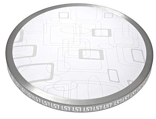 tecnolux euro Modern Round Ultra Slim LED Chequered Ceiling Light for Bedroom, Kitchen and Living Room 30W White