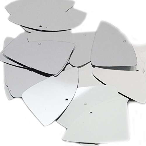 Silver Shiny Metallic Fishscale Fin 1.5