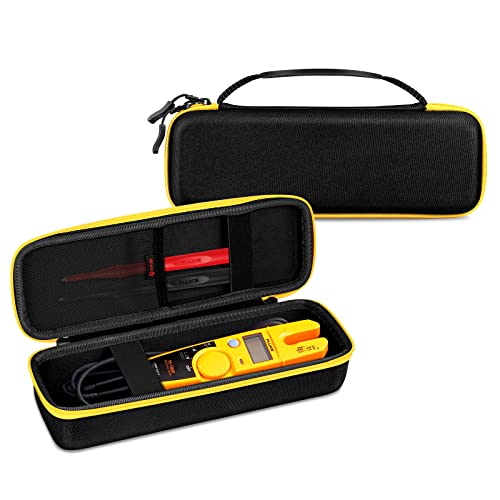 SITHON Hard Shell Carrying Case for Fluke T5-1000/T5-600/T6-1000/T6-600D Electrical Voltage, Continuity and Current Tester Meter, Protective Shockproof Storage Case with Handle (Case Only), Black