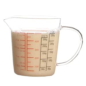 KeKeandYaoYao - Vaso medidor de leche para microondas (250 ml, 500 ...