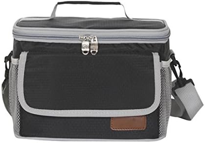 DAIANNA Adult Lunch Box Insulated Lunch Bag (Black)