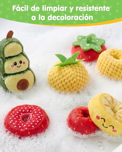 hahaland Juguetes Montessori 1 Años - Frutas Apilables con Cordón para Ensartar, Juego Educativo Sensorial para Motricidad Fina, Regalo Niño 1 2 3 Años