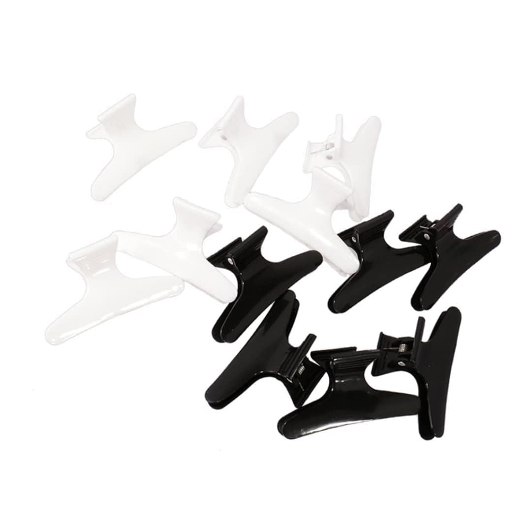 KAIAIWLUO Butterfly Clips,12 PCS Butterfly Hair Clamps Hairdressers Butterfly Salon Clip Section Clips Hair Clamps Clips for Women and Girls 8CM