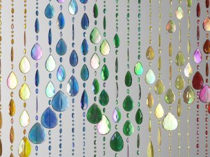 Beaded Door Curtain Multi Coloured Rainbow Beaded Curtain