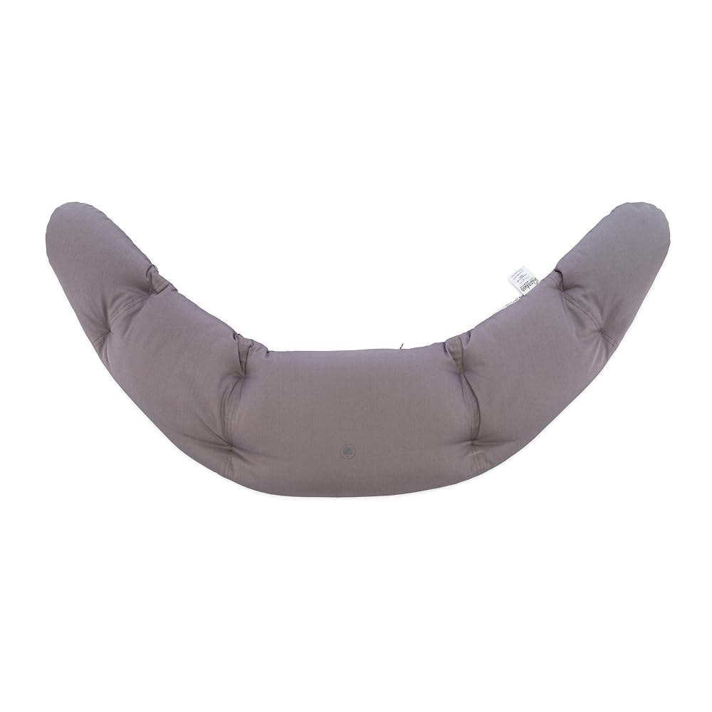 Photo 1 of Parker Baby Co. The Croissant Pregnancy Pillow | Innovative Design w/Buckwheat Filling for Comfort & Durability | Soft & Comfy Maternity Pillow | Sleep Support for Pregnant Women | Pewter