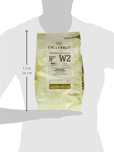 Callebaut W2 Finest Belgian White Chocolate Callets 28.0% Cocoa 2.5kg, 2.5 kg (Pack of 1) - Image 4