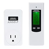 Anself RF 433MHz Wireless Thermostat Plug Automatic Temperature Controller Plug &Play Remote Control