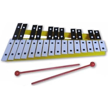 thumbnail image 2 of 27-Key Chromatic Glockenspiel Xylophone – Notes Engraved On Metal Keys, Includes 2 Beaters, G To A Range, For Kids & Beginners 2 of 13