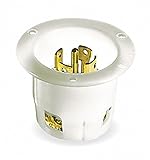 HUBBELL HBL2815 AC Flanged Inlet NEMA L21-30 Male White