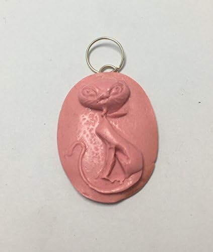 Vintage Cat in Baby Pink - Handmade Pendant with or without Necklace Chain