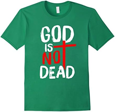 Men's God is not dead - God quote shirt Medium Kelly Green