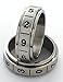 D-10 Spinner Ring. Stainless Steel, Even Odds for All Numbers, Replaces D-10 Dice for Gaming