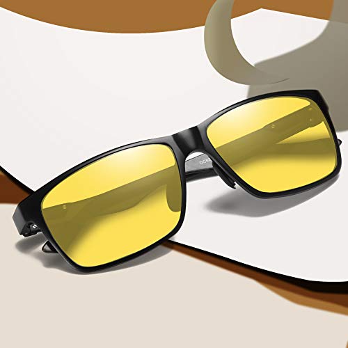 DUCO Herren und Damen Nachtfahrbrille mit Kohlefaser Rahmen Nachtsichtbrille Autofahren Anti Glanz Polarisiert… – Bild 7