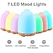 Essential Oil Diffuser, Soft Digits 120ml Wood Grain Ultrasonic Aroma Diffuser Aromatherapy Diffuser, Cool Mist Humidifier with Auto Shut Off, 7 LED Colors Changing and Adjustable Mist Mode - 2 Pack
