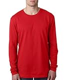 Next Level Men's Premium Fitted Long-Sleeve Crew, Red, X-Large