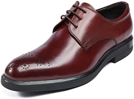 FARYM Men's 3-Eye Derby Shoes Office Oxfords in Leather