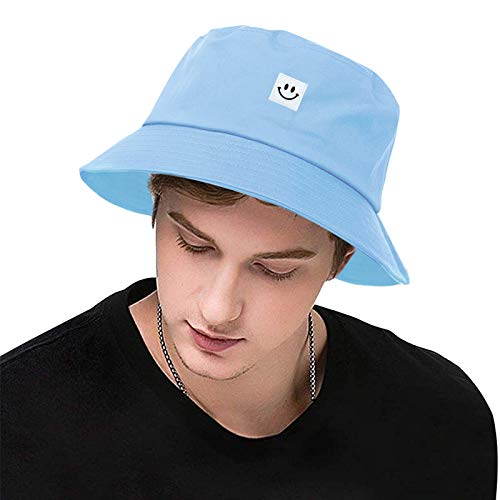 Smiley Face Bucket Hat for Men Beach Summer Travel Bucket Hat 100