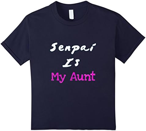 Kids Senpai Is My Aunt Pastel Pink Aesthetic Tshirt 6 Navy