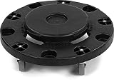 Carlisle 3691103 Bronco Round Waste Container Trash Can Dolly 20, 32, 44 and 55 gal, Black, 5" Height, 17.75" Width, 17.75" Length, Polyethylene