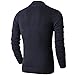 LTIFONE Black Men Sweaters, Quarter Zip Pullover for Men, Polo Slim Fit Mens Clothe Business Casual Long Sleeve Turtleneck Sweater(XL)
