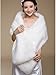 Dikoaina White Faux Fur Wrap Shawl Shrug Bolero Cape for Bridal Winter Weddings Gift