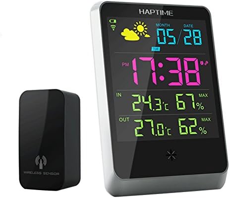 Wireless Weather Station Colorful LCD Display Temperature Clock Thermometer Humidity Meter Multi-functional Indoor Outdoor