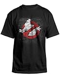 Ghostbusters Ghost Logo Brick Mens Black T-shirt