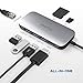 HooToo USB C Hub, 7-in-1 Adapter with Ethernet Port, SD/TF Card Reader, 4K HDMI, 3 USB 3.0 Ports for MacBook/Type C Windows Laptops (Grey)