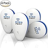 Ultrasonic Pest Repellent Plug Control by EverPest - Professional Home (4 Pack) Electronic Indoor Repeller - Repels Away Fleas, Bugs, Rodents, Roaches, Mice, Insect, Mosquitos, Ants, Spiders, Rats