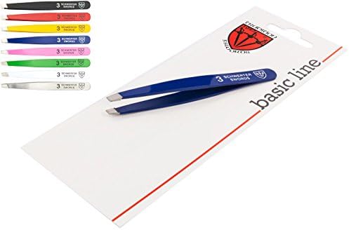 THREE SWORDS | Exclusive slant tweezers for plucking / removing hair / eyebrows - stainless - different colors - 1 piece | MANICURE - PEDICURE - GROOMING - NAIL CARE by THREE SWORDS GERMANY (001917)