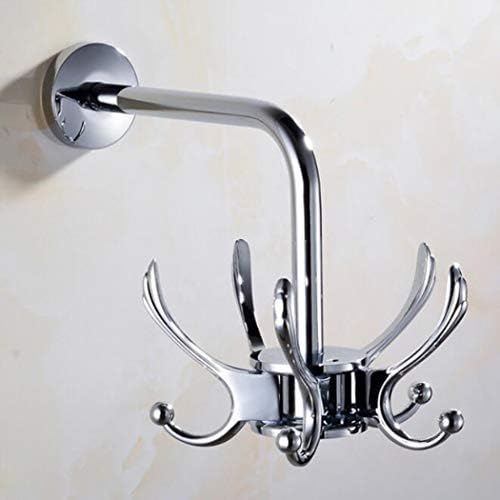HAOCHIDIAN Bathroom Towel Hooks Heavy Duty Wall Mounted Stainless Steel Coat Hooks Creative 180 Degree Rotating Robe Hook for Bathroom Kitchen Coats,Silver