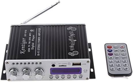 Kentiger HY-V10 Mini Hi-Fi Stereo Audio AMP Amplifier Support FM/MP3/TF/USB/DVD for Car Motorcycle Home Black