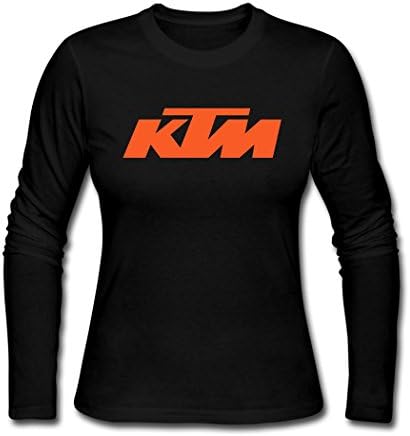 Woman's Autumn KTM Red Funny Logo Long Sleeved T shirts S
