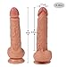Realistic Dildo Vibrator- 10 Powerful Vibrating Dildo Sex Toy Vibrator for Vaginal G Spot & Anal Play with Suction Cup and Remote Control Adult Toys for Couples and Women (8.07 inch)