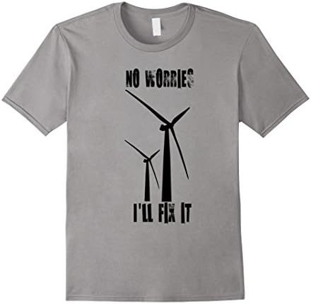 Men's Down Turbine Repair - Wind Turbine T-Shirt 2XL Slate
