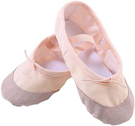 Children's Kids Junior Girls Ballet Points Gymnastics Dance Yoga Shoes Shoes Ballet Shoes Ballet Fabric Practice Children Pink White (20.5cm, Pink)