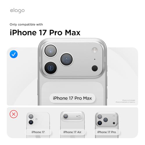 elago Funda Magnética Híbrida Transparente para iPhone 17 Pro MAX 6,9'' - Compatible con MagSafe, Tecnología PC+TPU, Cristal Claro, Funda Protectora Antigolpes, Perfil Delgado (Clear)