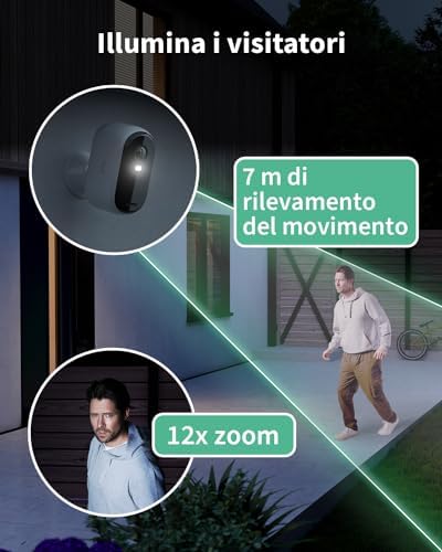 Essential HD XL Telecamera WiFi Esterno Senza Fili, Telecamera WiFi Interno, Batteria Da 24 Mesi*, Sirena Allarme Casa, Sensore Di Movimento, Prova Arlo Secure Inclusa, 2 Telecamere, Bianche