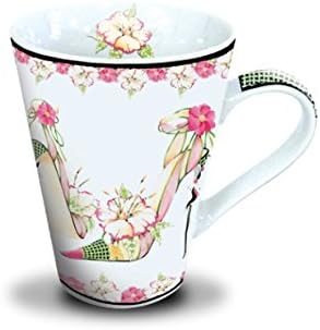 Floribunda Head Over Heels Green Stiletto Shoe Mug By Kate Fellows
