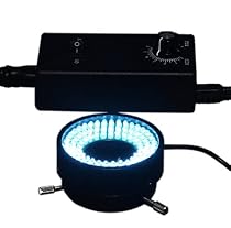 OMAX 96 LED Focused Bright Shadowless Ring Light with Light Control Box for Stereo Microscopes